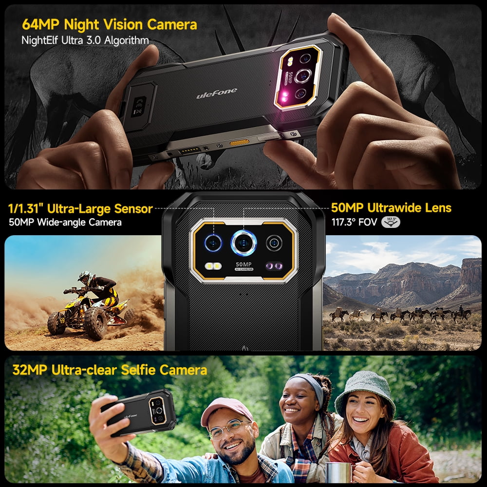 Ulefone Armor 27 4G 10600mAh Rugged Phone 24GB 256GB Android 14 Smartphone,Armor 27 4G