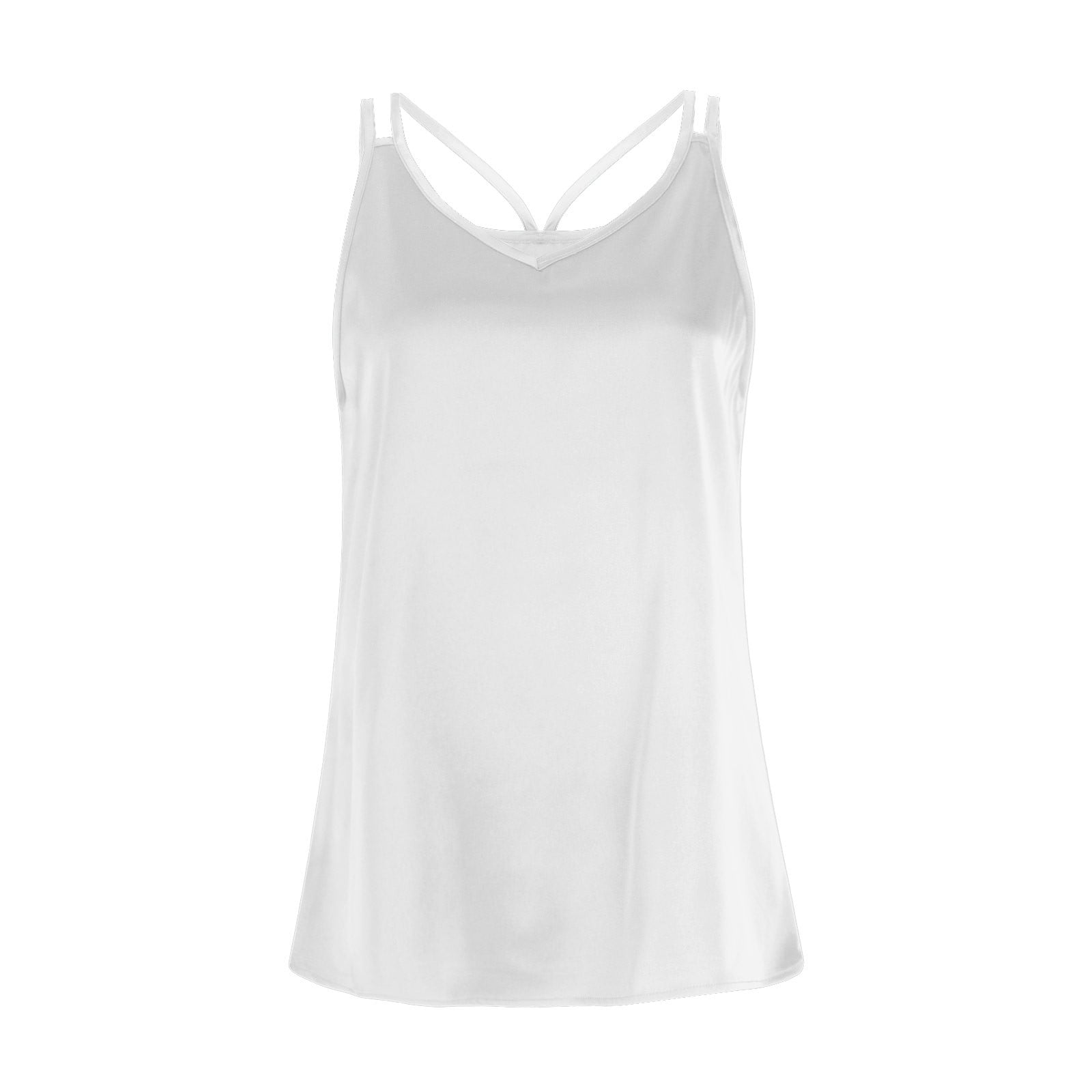 plus size white satin camisole