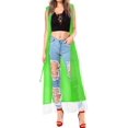 thumbnail image 4 of HAPPY BAY Women's Chiffon Summer Beach Open Front Lightweight Beachwear Duster Kimono Cardigan for Women M-L Shamrock Forest_AB869, 4 of 4