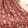 thumbnail image 3 of Red Christmas Gingerbread and Mitten Pattern Blanket,Comfortable Soft Flannel Throw Blanket,All Season,Warm Lightweight Blankets for Sofa Bed Couch Living Room Chair,60"x80", 3 of 4