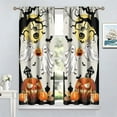 thumbnail image 3 of Halloween Curtains for Living Room Funny Pumpkins Bats Spider Web Horror Forest Printed Blackout Rod Pocket Window Drapes for Bedroom Kitchen Halloween Decor W52 xL84(Blackout, 3 of 6