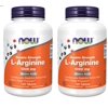 NOW Foods, L-Arginine 1,000 mg, Nitric Oxide Precursor*, 120 Tablets - 2 Packs