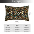 thumbnail image 2 of Kdxio Cotton Pillow Cases 20"x30" Pillowcases,Soft and Breathable Bedroom Pillow Cases-Teal Leopard-No Pillow Core, 2 of 5