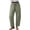 Green, variant on Women's Elastic Drawstring Pants, Cotton Linen Blend Wide Leg Casual Trousers for Lounge, Gym, and Daily Comfort, Barrel Fit Design with Relaxed Silhouette Beige L
