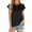 Black, variant on Spencer Casual Womens T-Shirts Basic Tops for Women Cap Sleeve Loose Crew Neck Summer Tops Blouses, Size S-2XL