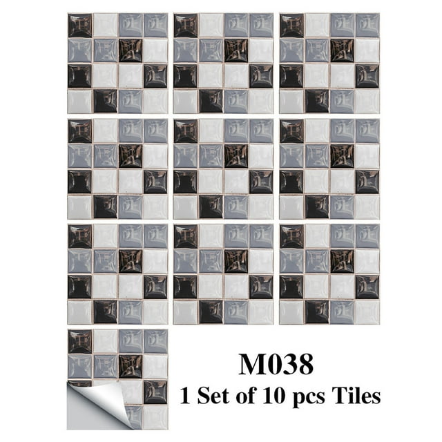 Dvkptbk Wall Stickers 10pcs Home Decor Living Room Tile Set Strong Sticker Kitchen Wall Sticker Home Decor on Clearance