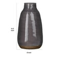 thumbnail image 5 of Round Ceramic Vase with Banded Bottom and Narrow Mouth,Large,Set of 2, Gray, 5 of 5