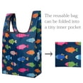 thumbnail image 5 of Wrapables Small JoliBag Collection Reusable Shopping Bag, Rainbow Fishies, 5 of 5