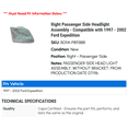thumbnail image 2 of Right Passenger Side Headlight Assembly - Compatible with 1997 - 2002 Ford Expedition 1998 1999 2000 2001, 2 of 2
