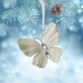 thumbnail image 2 of Luoshdecor Christmas Glitter Ornament ,White Holiday Butterfly Elk Star Hanging Decorations for Tree Wedding Party Ornaments 5.9 in, 2 of 6