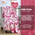 thumbnail image 4 of Heart Blanket – Ultra Soft Microplush Throw 50"x60" | Cozy Love Theme Gift for Couch, Bed, Travel, Valentine’s Day & More | Washable | Scarlett Hearts, 4 of 6