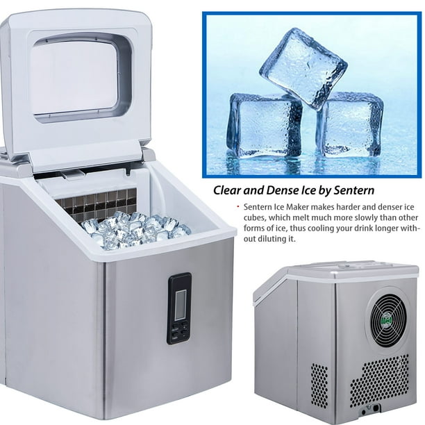 Home Portable Countertop Ice Maker Machine for Crystal Ice Cubes in 48