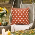 thumbnail image 3 of Outdoor Waterproof Pillow Covers Lovely Polka Dots on Orange Throw Cushion Case，Wave Point Vintage Linen Pillowcase for Bed,Sofa,Couch, Patio Furniture, 16x16 in, 2Pack Decorative Pillows, 3 of 9