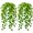 2, variant on 36" Pothos in White Pots, 2 Pack Artificial with 168 Leaves Each & Decorative Stones, Faux Potted Trailing Ivy for Shelf Bathroom Bedroom Decor