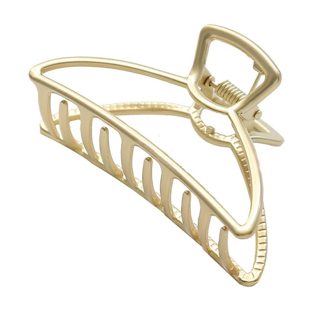Pince à Griffes Style Simple Portable Pince Pieuvre Robuste Alliage Exquis Épingles à Cheveux Décor Géométrique Accessoires Barrettes pour Femmes Doré/arc