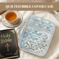 thumbnail image 3 of Yuyamidu Daisy Bible Cases for Woman Blue Quilted Bible Cover Protective Bible Carrying Case Bag with Tote Handle Fashion Carrying Bible Study Supplies Accessories, 3 of 8