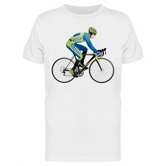 Realistic Bicycle Rider T-Shirt Men -Image by Shutterstock, Male Small