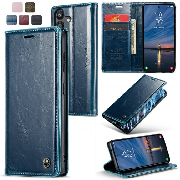 ETFAST Leather Phone Case Wallet With Card Holder For Samsung Galaxy A55 A35 A25 A15 A54 A34 A24 A14 A53 A33 A23 A13 A52 A32 A22 A12 A51 A50 A30 A20 A04S Leather Phone Case