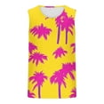 thumbnail image 4 of VBTAPA Men's Hawaiian Tank Tops Tropical Floral Beach Top Sleeveless Casual Aloha T-Shirt Breathable Athletic Undershirts Todays Daily Sales ZA-Yellow M, 4 of 5