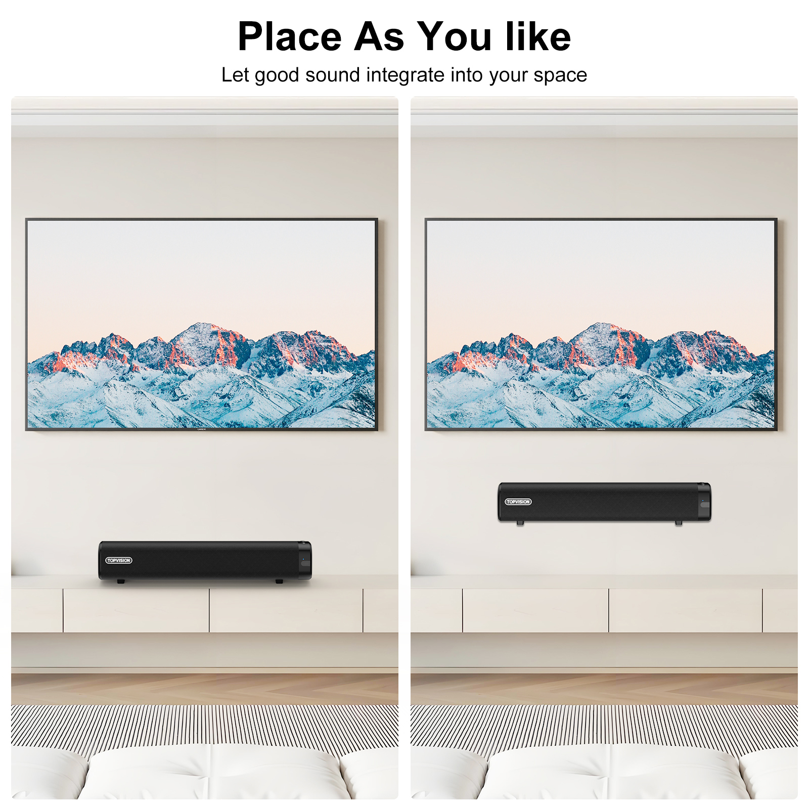 TOPVISION 50W Bluetooth 5.4 Sound Bar with Subwoofer photo 7