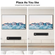TOPVISION Sound Bar for TV, 50W Bluetooth 5.4 Soundbar with Subwoofer, 3D Surround Sound System with Optical/AUX/RCA/USB