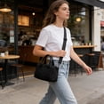 thumbnail image 4 of Bolso tote para mujer con correa ajustable, elegante bandolera de lona en el hombro, poliéster impermeable, bolso diario para viajes y exteriores, disponible en cuatro colores, 4 of 6