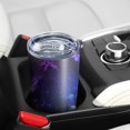 thumbnail image 5 of 20oz Tumbler with Lid and Straw Stainless Purple Geometric Star Steel Vacuum Insulated Water Coffee Tumbler Cup, Double Wall Vacuum Insulated Travel Mug Reusable Tumblers for Ice Drinks, Hot Beverage, 5 of 7