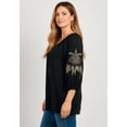 thumbnail image 3 of Roaman's Women's Plus Size Tie-Neck  Sleeve Blouse, 3 of 6