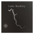 thumbnail image 1 of Lake Barkley Map 12x12" Black Metal Wall Art Office Decor Gift Engraved Kentucky Tennessee, 1 of 3