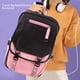 thumbnail image 3 of Bolso De Hombro Doble, Mochila De Viaje, Ligero, De Gran Capacidad, Negro Y Rosa Para Viajes Diarios De Trabajo, 3 of 7