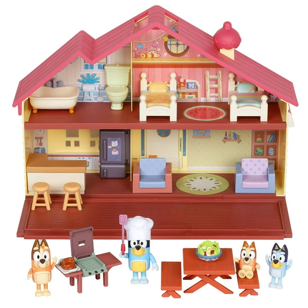 Mega paquete Toy Playset Bluey Dog Family Home, barbacoa y figuras Bluey NA