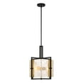 thumbnail image 5 of Hayward 3-Light Pendant in Matte Black with Warm Brass Accents, 5 of 6