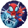 thumbnail image 4 of Spidey and Friends 3rd Birthday Party Supplies 7pc Foil Balloon Bouquet Decorations, 4 of 6