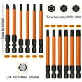 thumbnail image 3 of Torx Bit Set, PH2 PZ2 T20 T25 Torx Screwdriver Phillips Screwdriver Bits Set,75mm Magnetic Screwdriver Bit, 3 of 9