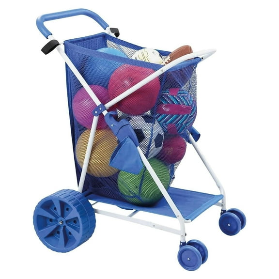 Folding Multi-Purpose Deluxe Beach Cart With Wide Wheels - Holds Your Beach Gear and more!