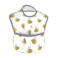 thumbnail image 2 of Hirioo Bee for Baby Waterproof Pocket Bib Adjustable Closed for Babies Toddlers with Large Pocket 6-24Months, 2 of 8