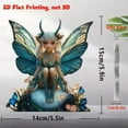 thumbnail image 3 of Blue Acrylic Fairy Tabletop Decoration 2D Flat Elf Desktop Art Statue Acrylic Angel 2D Flat Angel Figurine Creative Decoration for Home Table Top Bedroom Living Room Office Decor, 3 of 5