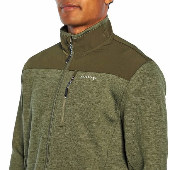 Orvis Men's Bonded Mesh FullZip Jacket (Thyme Green,XXL)