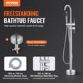 thumbnail image 2 of Freestanding Bathtub Faucet Floor Mount – Dual Water Modes & 360° Swivel for Luxurious Bathing, 2 of 10