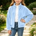 thumbnail image 5 of Posijego Kids Girls Boys Fleece Jackets Full Zip Casual Coats Spring Fall Sherpa Outerwear for Toddler, 5 of 9