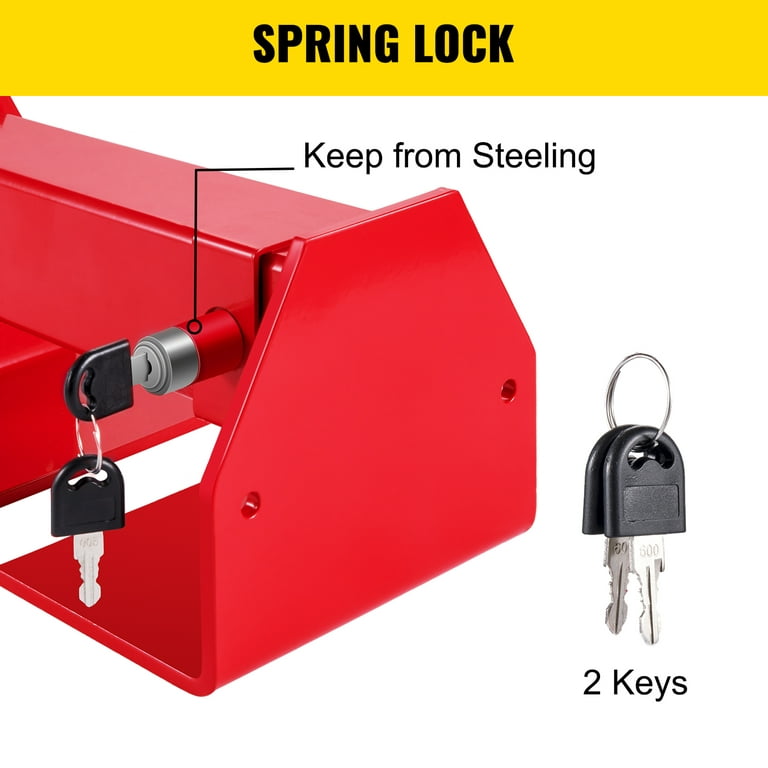 VEVOR Cargo Door Lock 9.84 inch-17.32 inch Locking Distance Semi Truck Door Locks with 2 Keys Shipping Container Accessories Red Powder-Coated with