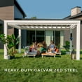 thumbnail image 6 of Backyard Discovery Windham 14'x12' Modern Galvanized Steel Pergola, Sail Canopy, PowerPort, 6 of 13