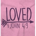 thumbnail image 2 of Loved John 4:9 Christian Arrow Bodysuit Jumper Girls Infant Baby Brisco Brands 18M, 2 of 6