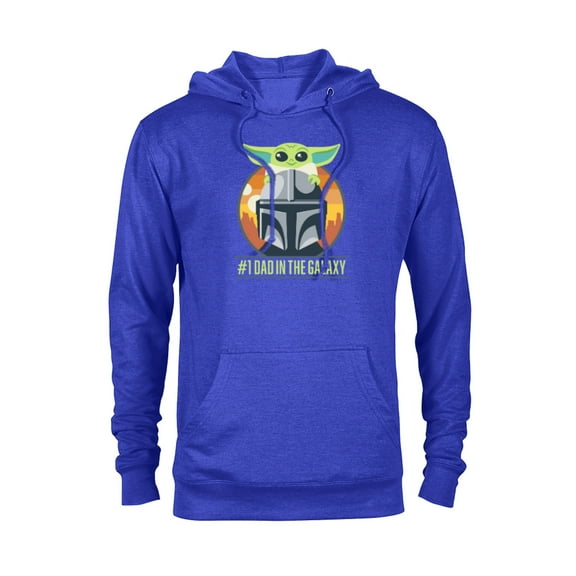Star Wars The Mandalorian and Grogu #1 Dad in the Galaxy - Pullover Hoodie for Adults - Customized-Royal