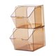 thumbnail image 3 of Caja de almacenamiento Macarena Soporte para Cápsulas de café Contenedor de almacenamiento de paquetes de azúcar Transparente Organizador de bolsas Marrón claro Estante de soporte de almacenamiento, 3 of 8