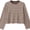 Brown, variant on Women's Oversized Striped Long Sleeve Shirt Crewneck Tops Drop Shoulder Y2K Fall Clothes