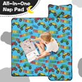 thumbnail image 4 of Monster Cartoon Truck Blue Pattern Teens Toddler Nap Mat with Pillow, Sleeping Mat Bag for Preschool Daycare 60"x20", 4 of 6