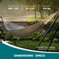 thumbnail image 3 of BLISS Weekender Rope Hammock - Blue & Natural, 3 of 10