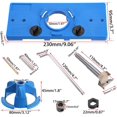 thumbnail image 1 of 35mm Concealed Hinge Jig Guide Locator Kit with Drill Bit - Hinge Drilling Hole Router Jig Hardware Template Guide Woodworking Tools for Kitchen Cabinet Doors Hinge (blue), 1 of 5