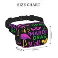 thumbnail image 4 of Disketp Mardi Gras with Flamingo Riñonera de Doble Capa, Bolsa de Cintura Ajustable para Viajes, Correr y Senderismo, Riñonera Ligera para Hombre y Mujer, 4 of 9